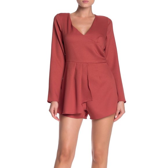 Nordstrom Pants - One One Six Multi Drape Romper Brick